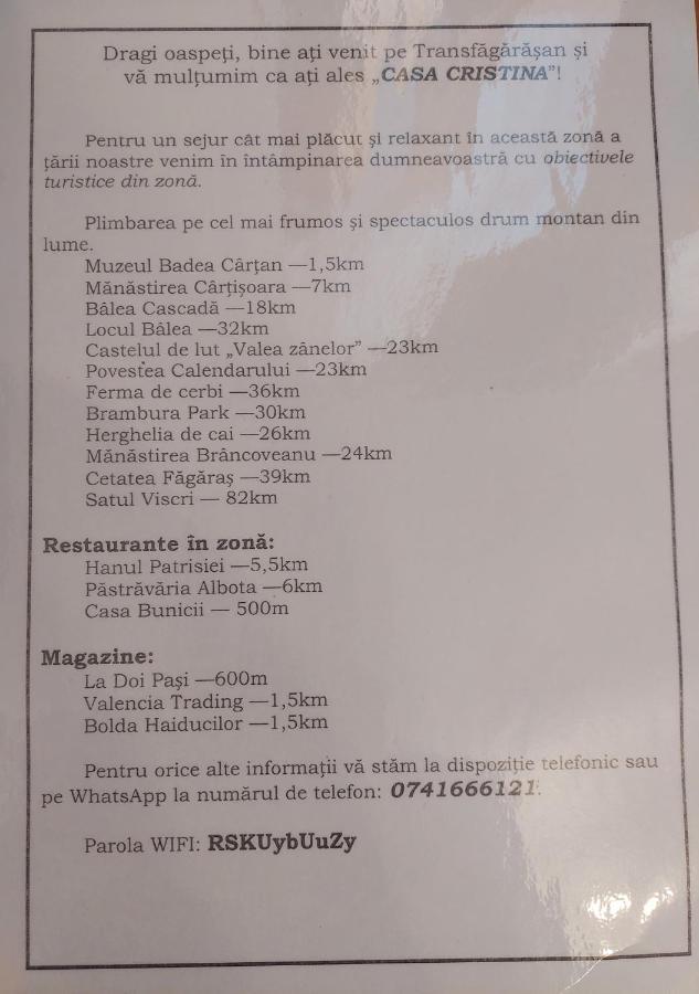 فندق Casa Cristina Cîrţişoara المظهر الخارجي الصورة